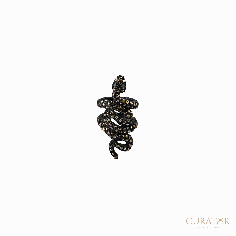 Anil Arjandas Jewels: Rose Cut Snake Wrap Ring – Icy Brown
