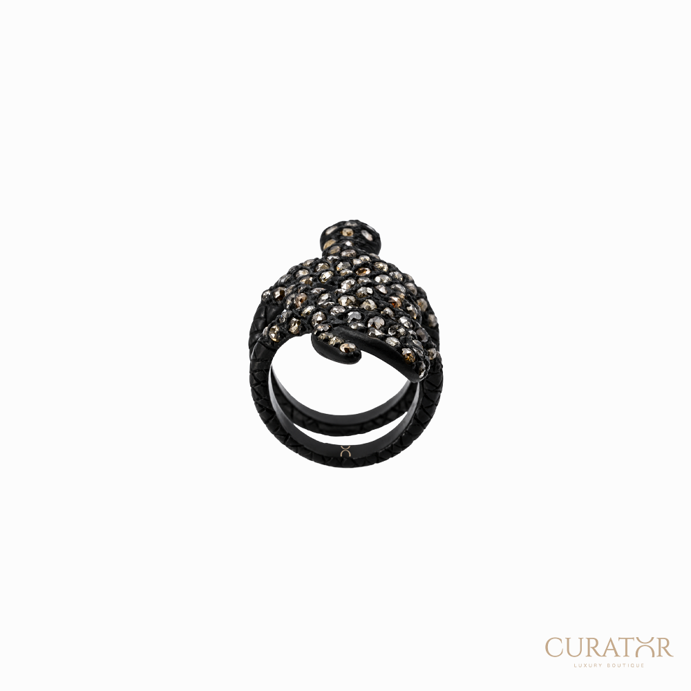 Anil Arjandas Jewels: Rose Cut Snake Wrap Ring – Icy Brown