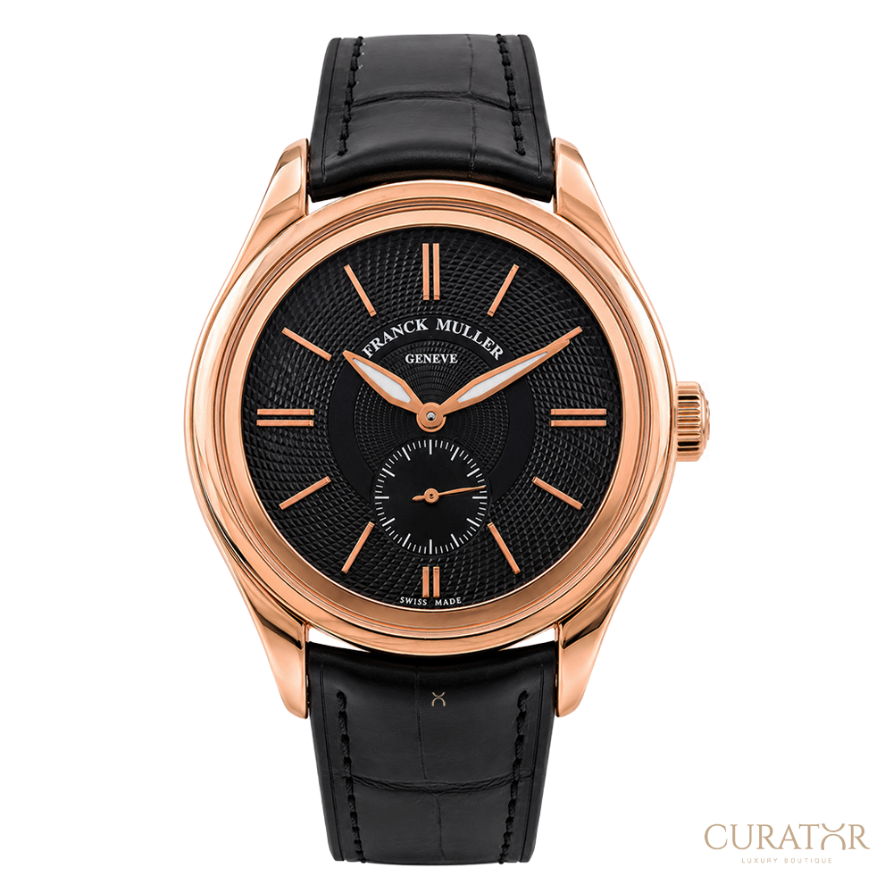 Franck Muller Round Slim Rose Gold Black Dial