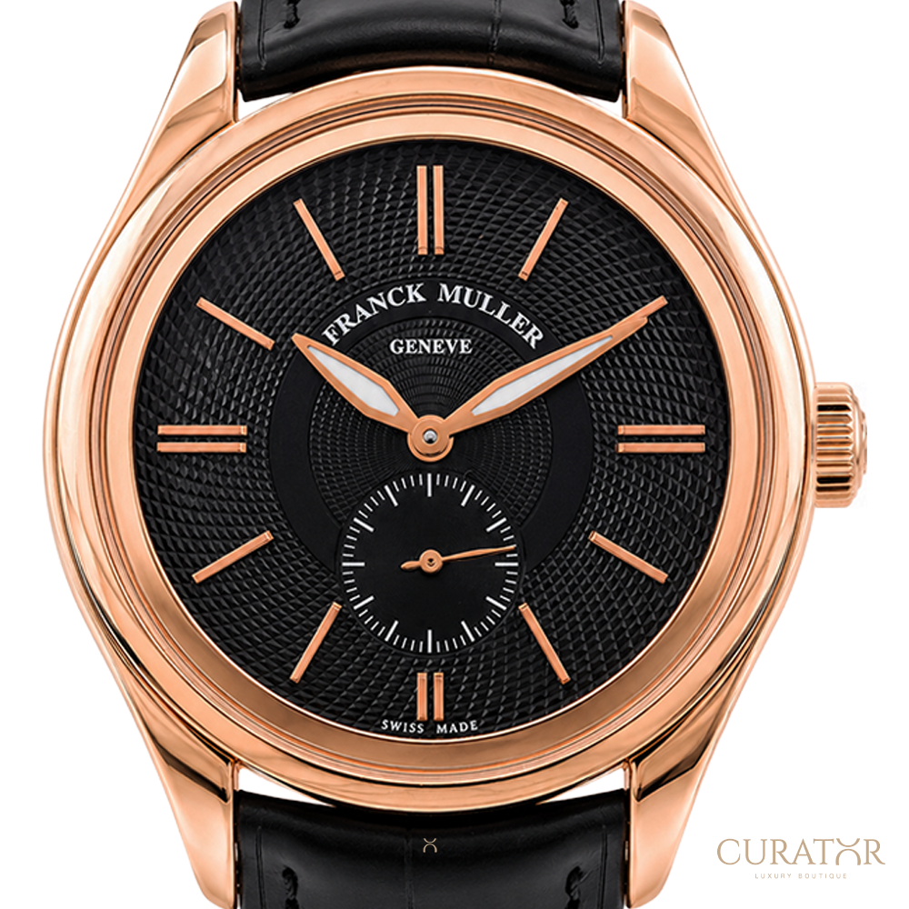Franck Muller Round Slim Rose Gold Black Dial