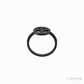 Anil Arjandas Jewels: Matte Black Oxidized Diamond Peace Sign Ring