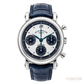 Franck Muller Round Chronograph 18K White Gold Blue Accent