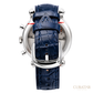 Franck Muller Round Chronograph 18K White Gold Blue Accent