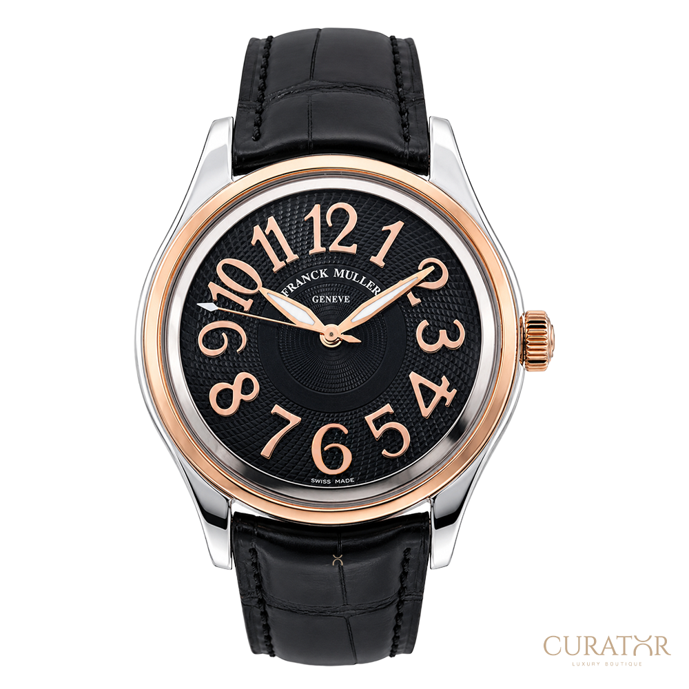 Franck Muller Round Stainless Steel & 18K Rose Gold 43mm