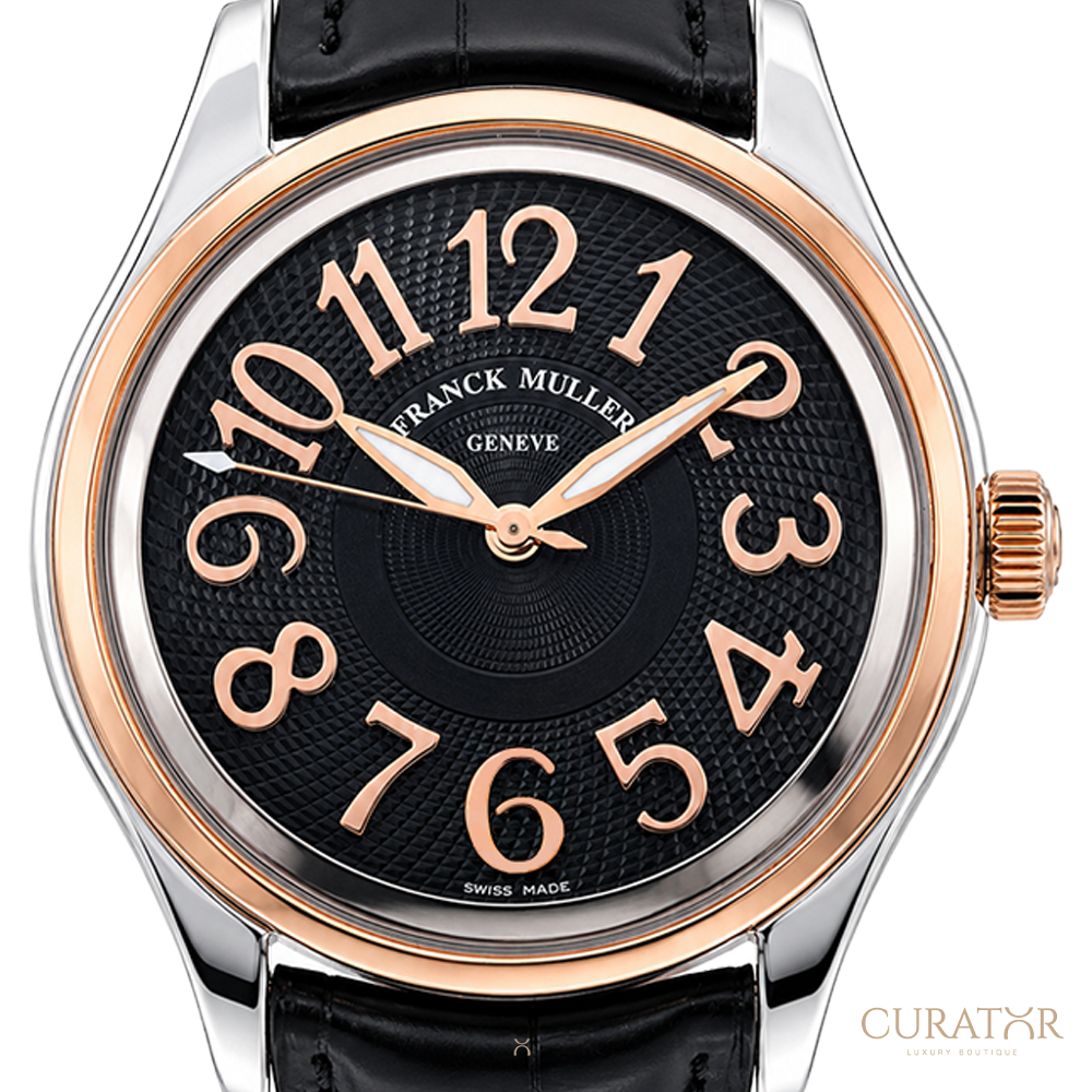 Franck Muller Round Stainless Steel & 18K Rose Gold 43mm