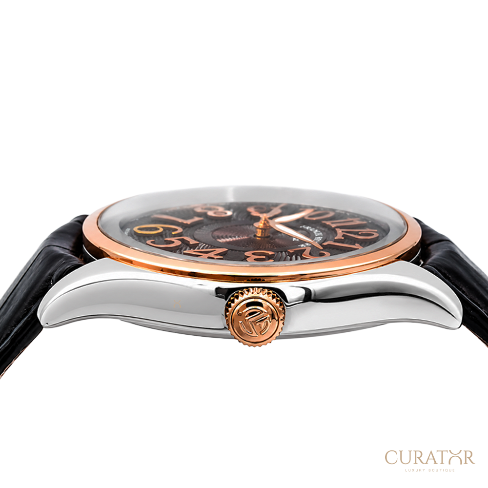 Franck Muller Round Stainless Steel & 18K Rose Gold 43mm