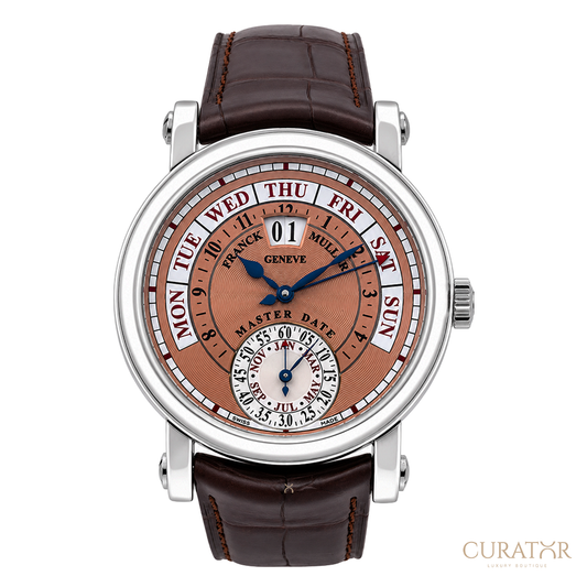 Franck Muller Round Master Date 18K White Gold Salmon Dial 39mm