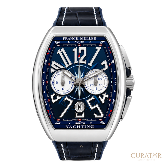 Franck Muller Vanguard Yachting Chronograph Stainless Steel Blue Dial Watch