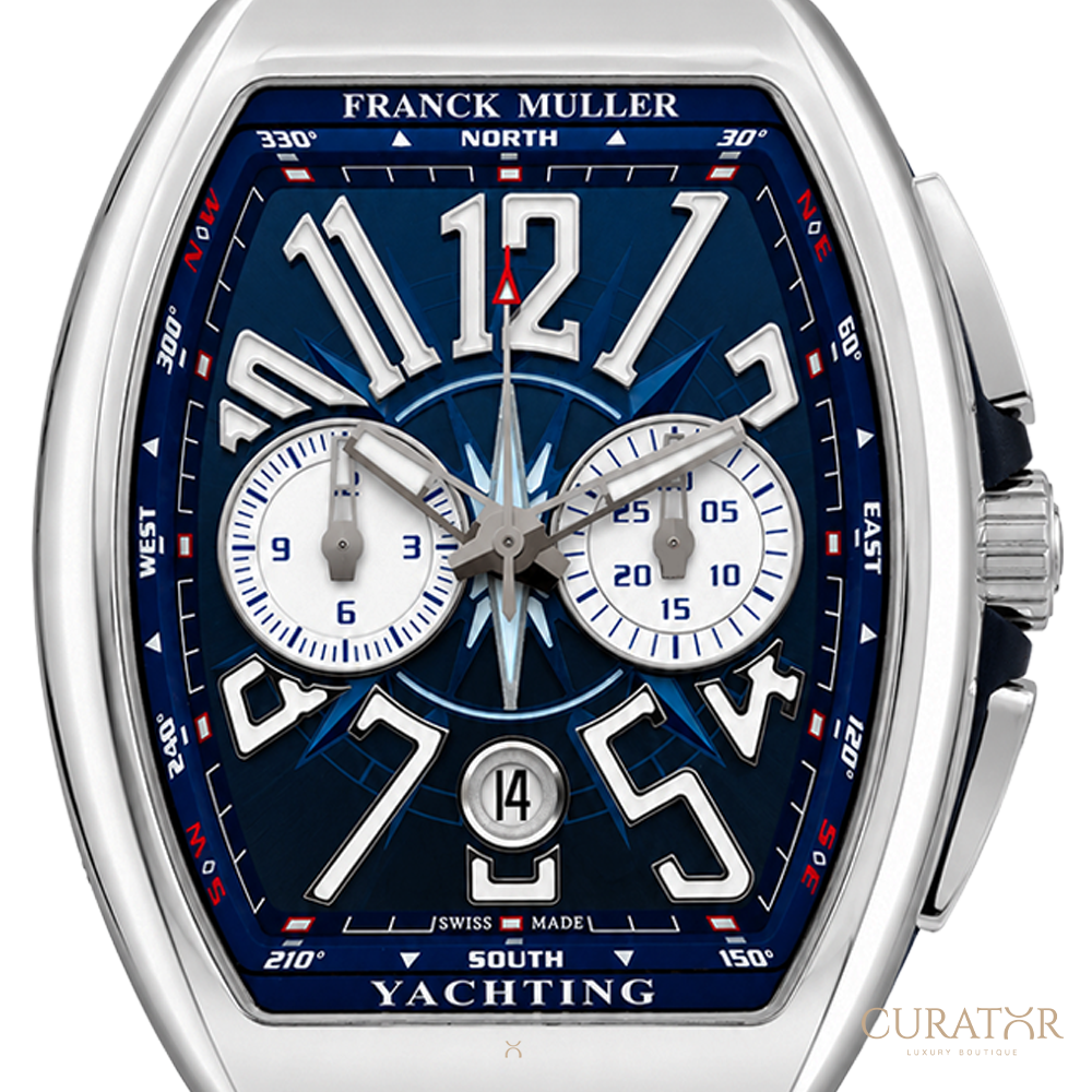 Franck Muller Vanguard Yachting Chronograph Stainless Steel Blue Dial Watch