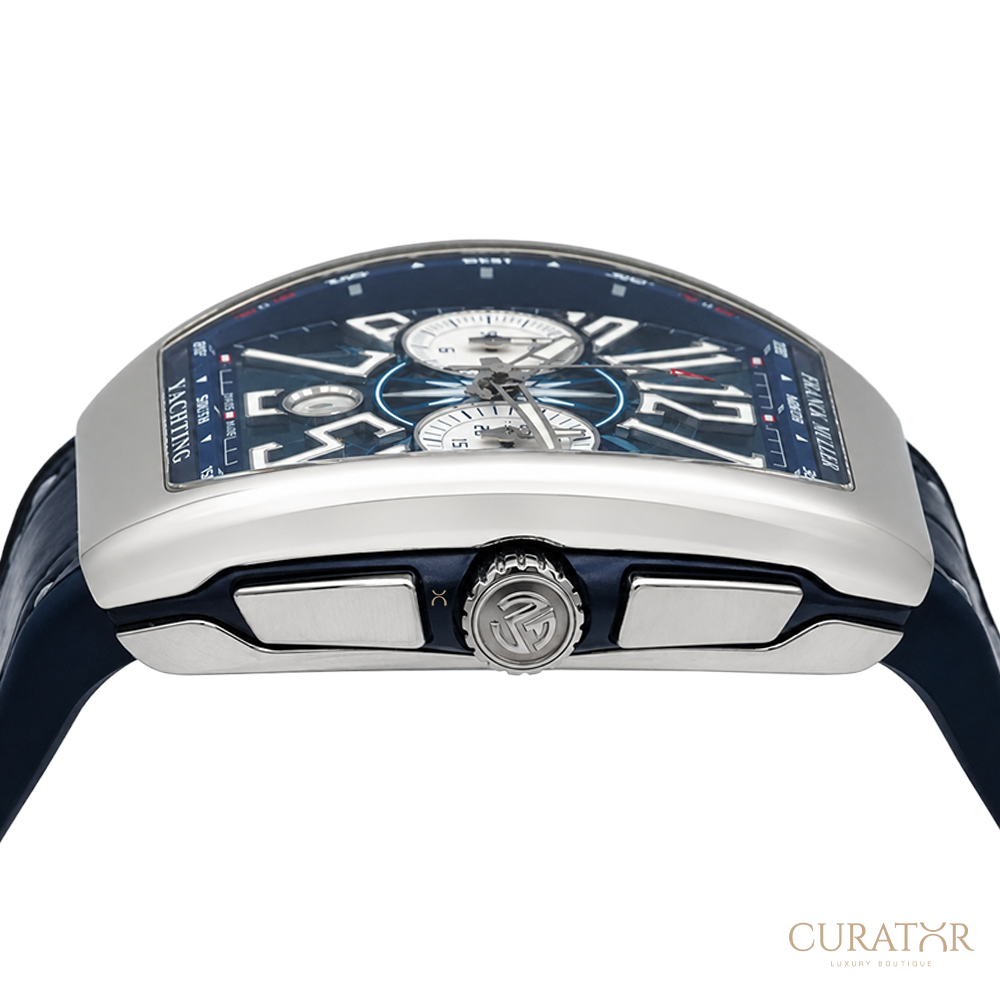 Franck Muller Vanguard Yachting Chronograph Stainless Steel Blue Dial Watch