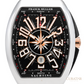 Franck Muller Vanguard Yachting Stainless Steel & Rose Gold Accent Black Dial Watch