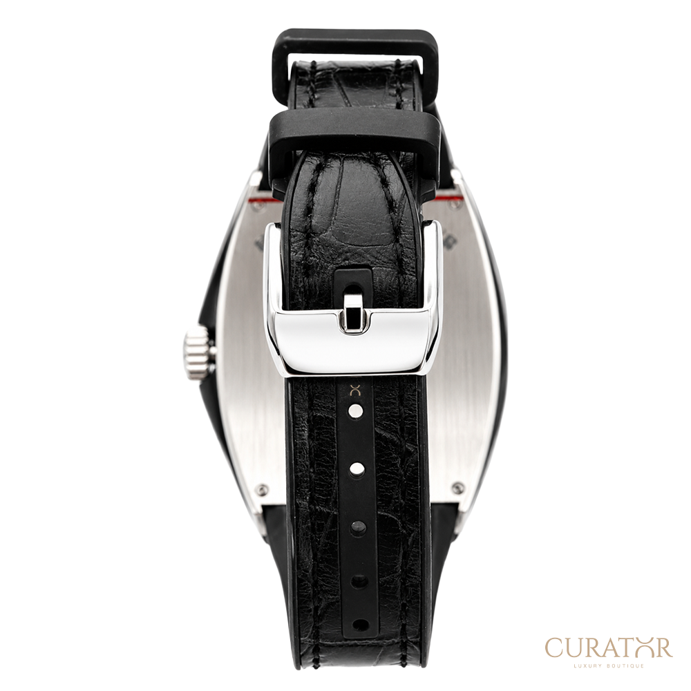 Franck Muller Vanguard Yachting Crazy Hours Stainless Steel Black Dial Watch