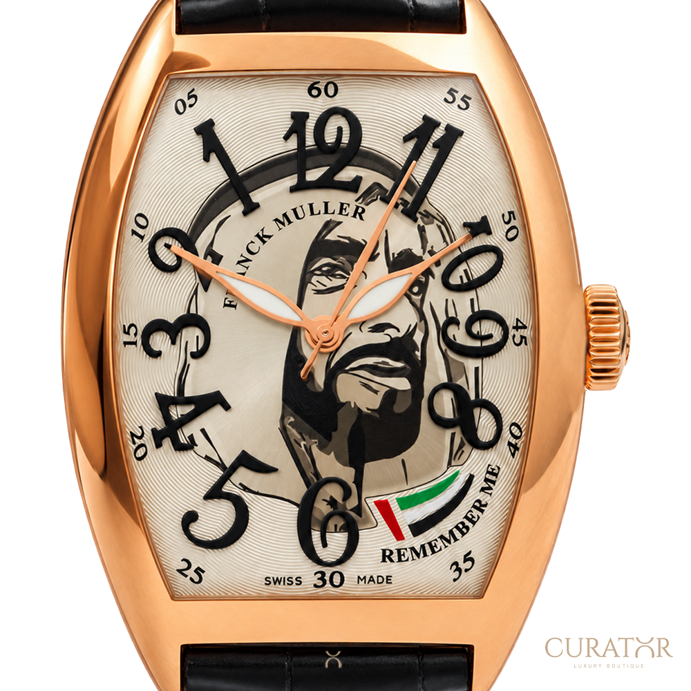 Franck Muller Cintrée Curvex "Remember Me" Year of Zayed Limited Edition 18K Rose Gold Watch