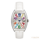 Franck Muller Color Dreams Stainless Steel Silver Dial White Strap Watch