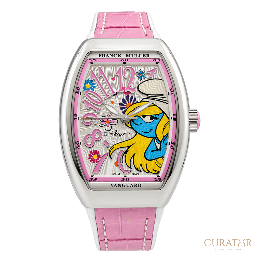 Franck Muller Vanguard Lady Smurfette Flower Limited Edition Stainless Steel Watch