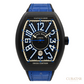 Franck Muller Vanguard Swiss Edition Black Carbon Blue Accents Date Watch