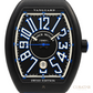 Franck Muller Vanguard Swiss Edition Black Carbon Blue Accents Date Watch