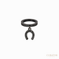 Anil Arjandas Jewels: Matte Black Oxidized Diamond Horseshoe Charm Ring