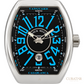 Franck Muller Vanguard Casablanca Stainless Steel Black Dial Blue Accents Watch