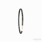 Anil Arjandas Jewels: Matte Black Oxidized Black Diamond Large Hoop Earrings