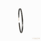 Anil Arjandas Jewels: Matte Black Oxidized Black Diamond Large Hoop Earrings