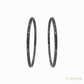 Anil Arjandas Jewels: Matte Black Oxidized Black Diamond Large Hoop Earrings