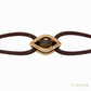 Anil Arjandas Jewels: Skeleton Pumped Evil Eye TPT Carbon & Brown Diamond Silk Cord Bracelet