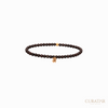 Anil Arjandas Jewels: Matte Brown Ceramic Beaded 11:11 Charm Bracelet