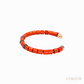Anil Arjandas Jewels: Cylindrical Red Coral & Pavé Diamond 18K Rose Gold Open Cuff Bracelet