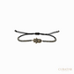 Anil Arjandas Jewels: Hamsa Black Silver Beaded Drawstring Bracelet