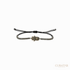 Anil Arjandas Jewels: Hamsa Black Silver Beaded Drawstring Bracelet