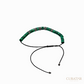 Anil Arjandas Jewels: Cylindrical Malachite & Black Diamond Silver Drawstring Bracelet