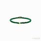 Anil Arjandas Jewels: Disc Malachite & Gold Om Charm Stretch Bracelet