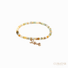 Anil Arjandas Jewels: Faceted Multi-Color Gemstone & Diamond "Love" Script Charm Bracelet