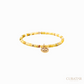 Anil Arjandas Jewels: Yellow Opal & Diamond Peace Sign Charm Stretch Bracelet