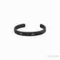 Anil Arjandas Jewels: Engraved Oxidized Silver & 18K Rose Gold Evil Eye Cuff
