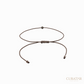 Anil Arjandas Jewels: Black Diamond Mini Ball Brown Cord Adjustable Drawstring Bracelet