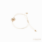 Anil Arjandas Jewels: Diamond Om Charm & Mother-of-Pearl Cream Cord Adjustable Bracelet