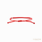 Anil Arjandas Jewels: White Diamond & 18K White Gold Mini Stopper Red Macrame Bracelet