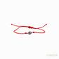 Anil Arjandas Jewels: Evil Eye Oxidized Sterling Silver Red Cord Bracelet