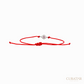Anil Arjandas Jewels: Evil Eye Oxidized Sterling Silver Red Cord Bracelet