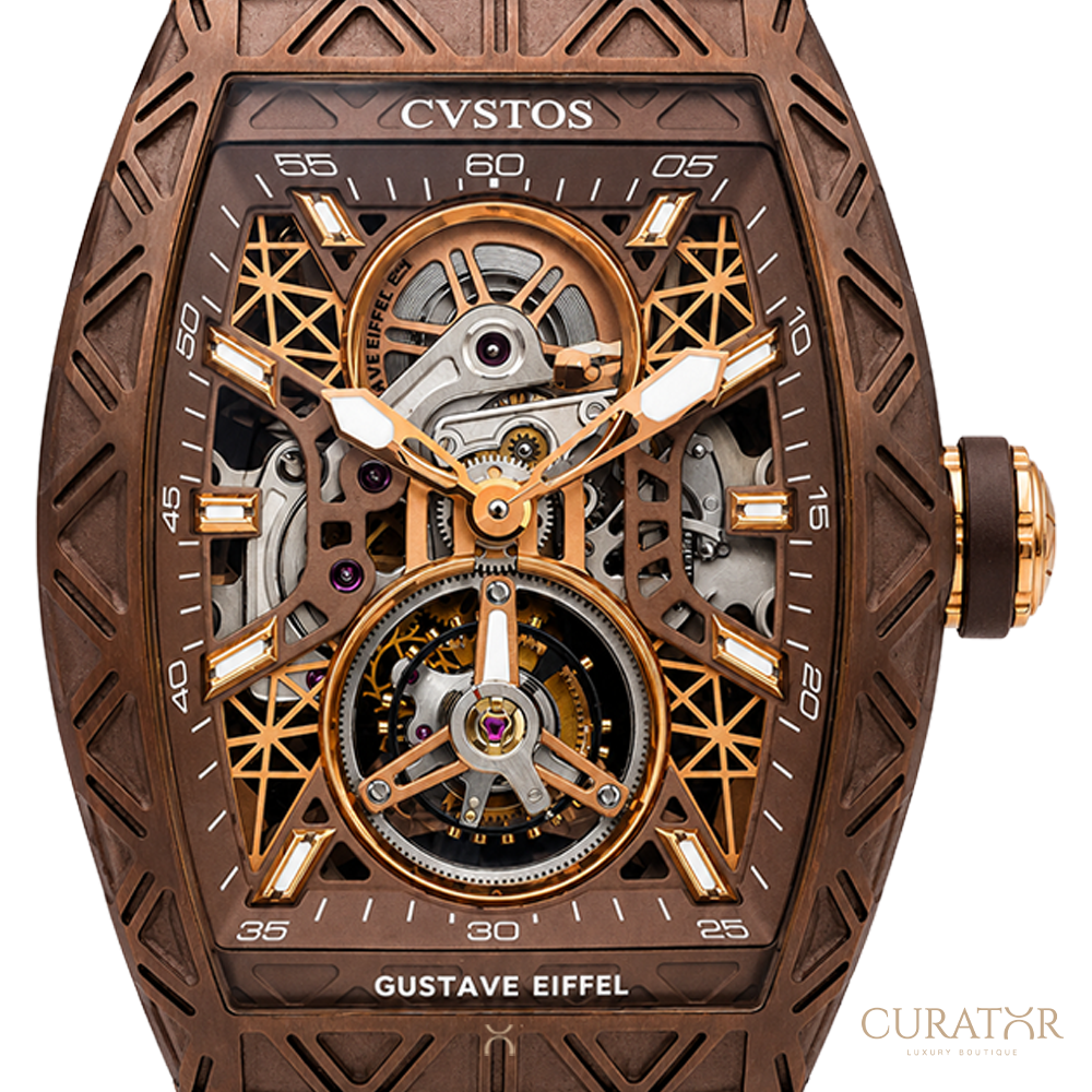 CVSTOS Challenge Tourbillon Gustave Eiffel Bronze Steel Skeleton Watch Limited Editon