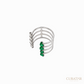 Anil Arjandas Jewels: 18K White Gold Four-Row Open Cage Ring with Pear-Cut Diamonds and Emeralds