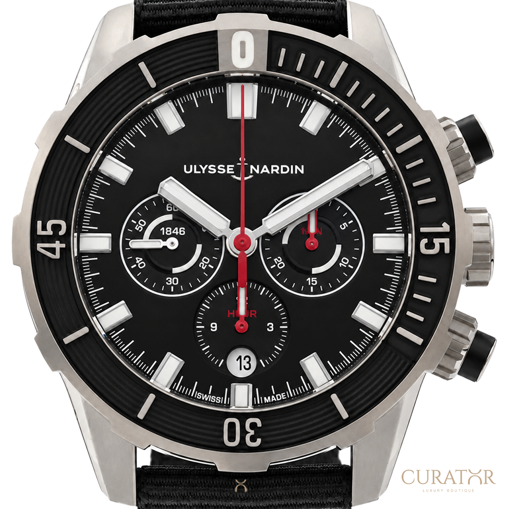 Ulysse Nardin Diver Chronograph 44mm Black Dial Titanium Watch