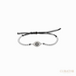 Anil Arjandas Jewels: 18K White Gold Evil Eye Macrame Cord Bracelet