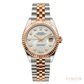 Rolex Lady-Datejust 28 Everose Rolesor White Mother-of-Pearl Diamond Dial