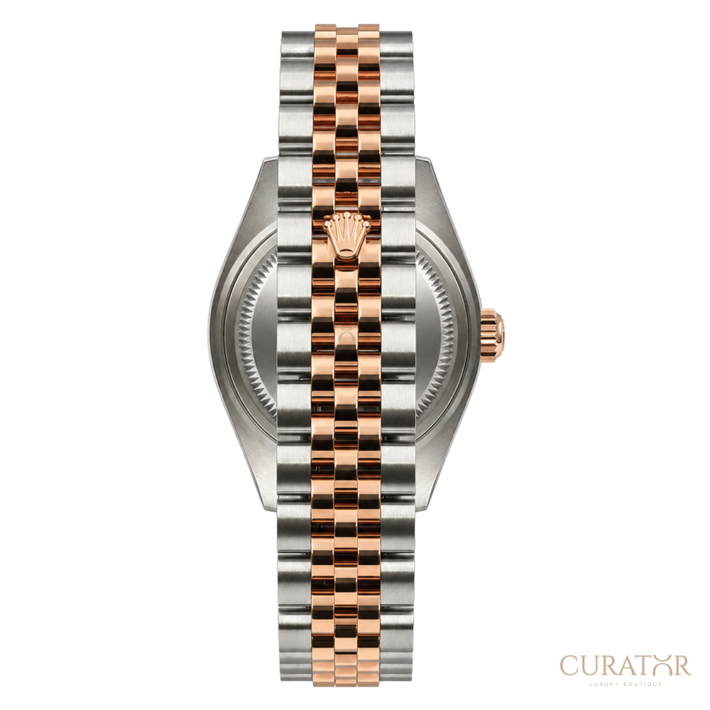 Rolex Lady-Datejust 28 Everose Rolesor White Mother-of-Pearl Diamond Dial