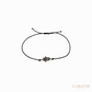 Anil Arjandas Jewels: Sterling Silver and Brown Diamond Hamsa Hand Macrame Cord Bracelet