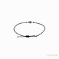 Anil Arjandas Jewels: Sterling Silver and Brown Diamond Hamsa Hand Macrame Cord Bracelet