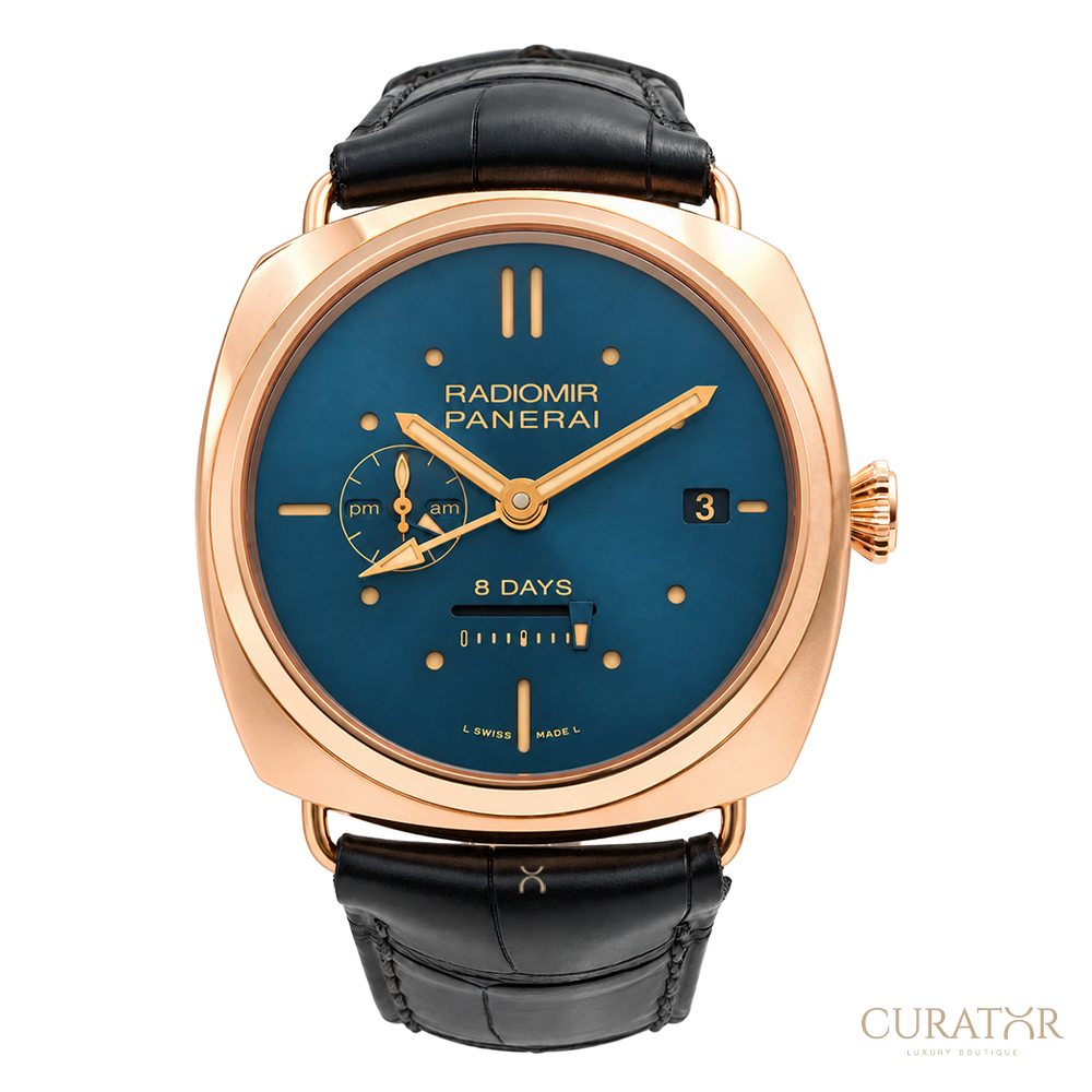 Panerai Radiomir 8 Days GMT Oro Rosso 45mm Blue Dial